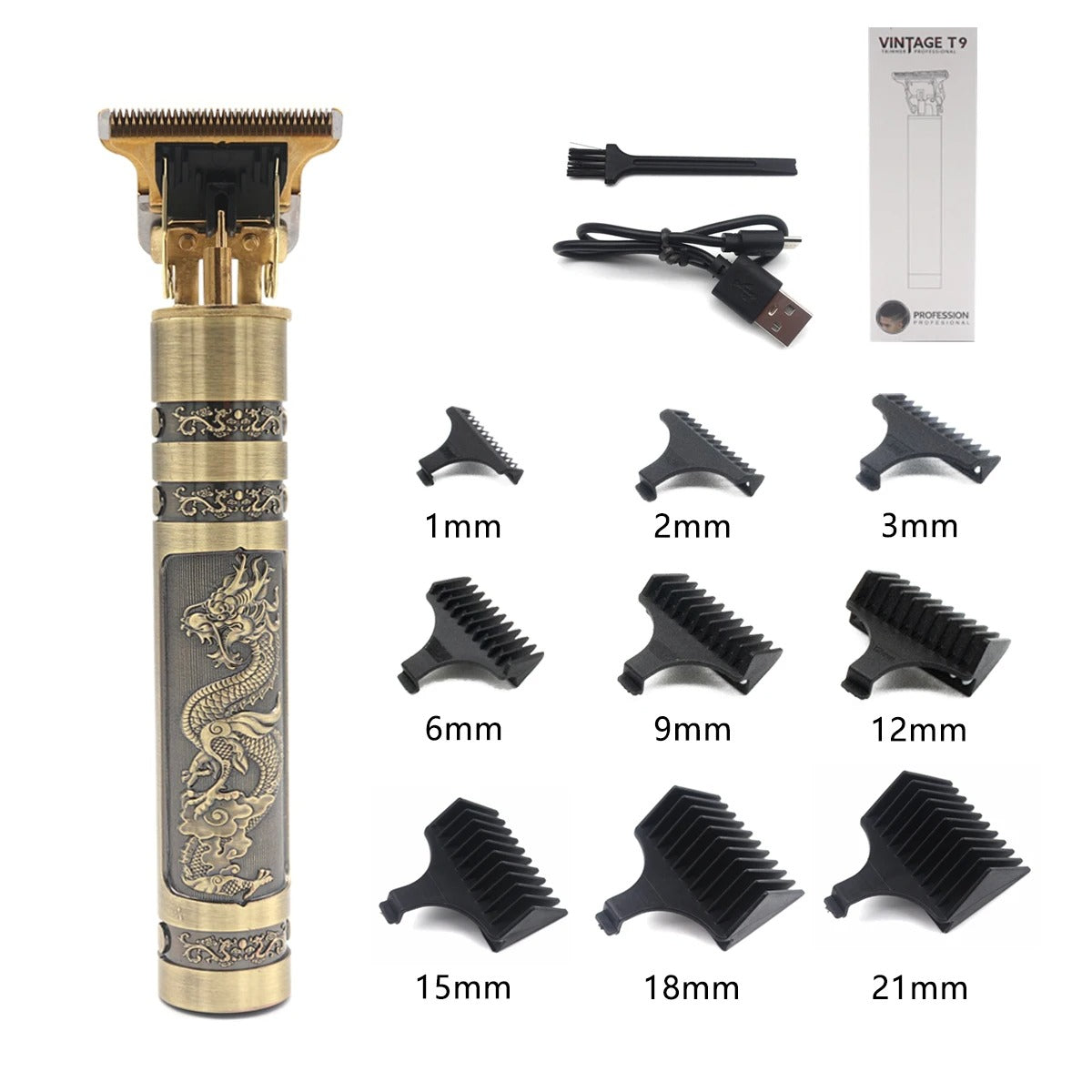T9 Vintage Rechargeable Hair Trimmer for Men & Boys | Professional Beard & Hair Shaving Machine