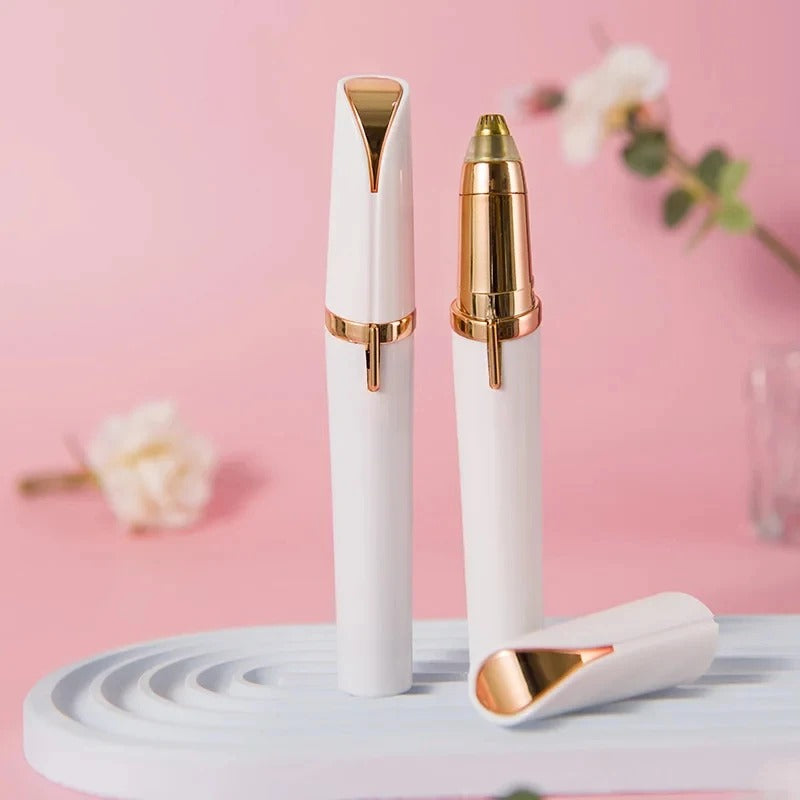 2-in-1 Rechargeable Hair Remover & Eyebrow Trimmer for Women | LED Painless Facial Shaver for Face, Lip, Chin & Bikini